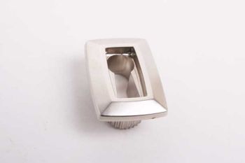 Modern keyplate rectangular partly recessed matt nickel 18mm x 25mm