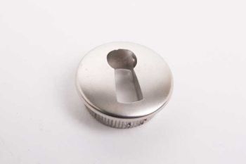 Modern keyplate round recessed matt nickel 22mm