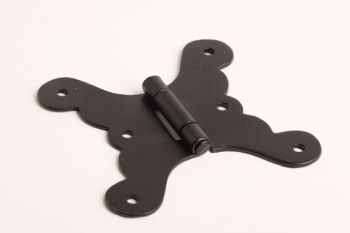 Hinge butterfly iron black 90mm fixed