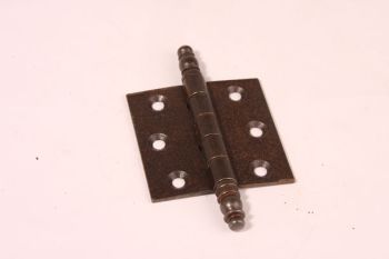 Hinge iron rust 63x63mm with decorative knob