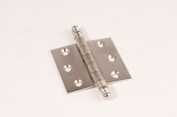 Hinge nickel 63x63 mm or 2.5 inch with decorative knob 