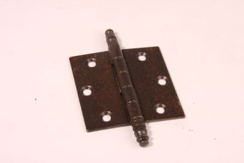 Hinge rust 76x76mm with decorative knob 3 inch