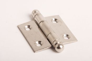 Hinge iron brushed nickel 50x50mm with ball head