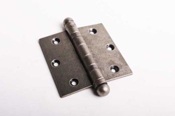 Ball bearing hinge in silver antique made of brass 3 inch 76mm with ball head