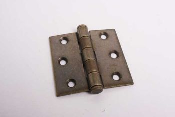 Hinge iron 2.5 inch bronze antique 63x63mm with flat head
