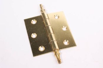 Hinge brass color for an interior door 76x76mm with vase head