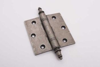 Ball bearing hinge in silver antique made of brass 3 inch 76mm with vase head