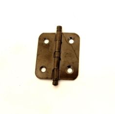 Hinge black 40x35mm round corners