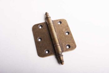 Classic ball bearing hinge with round corners bronze antique 76mm vase head