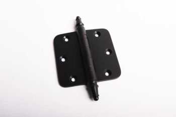 Ball bearing hinge with round corner black on brass 3 inch 76mm with vase head