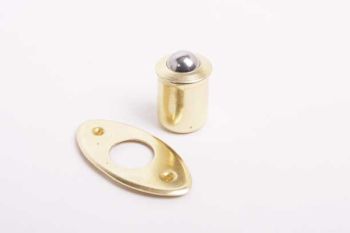 Ball snapper drill-in round 11mm with oval stop brass color zs