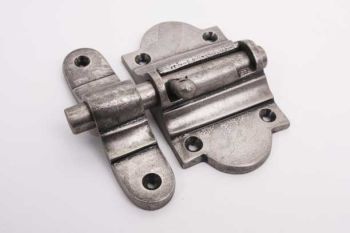 Slide silver antique 50mm bolt with stop for interior and exterior doors