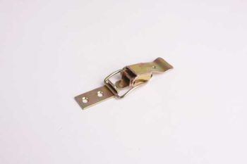 Table top clamp or box closure yellow zinc plated with stop 50mm