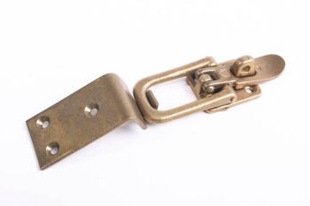 Turnbuckle box lockable bronze antique with outside corner stop 100mm