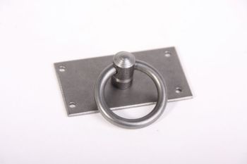 Ring handle tin color 36mm with rectangular backplate 64x35mm