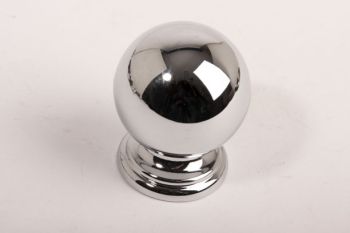 Knob chrome 33mm bulb with base