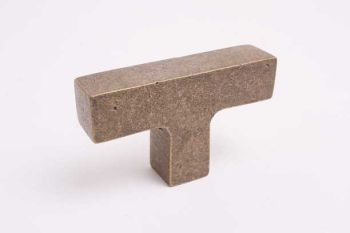 Industrial knob square bronze antique 67mm T-button for indoor and outdoor use