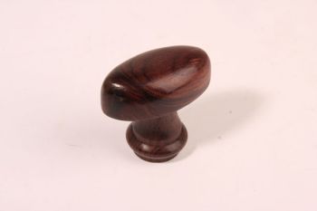 Knob wood oval smooth rosewood 54mm