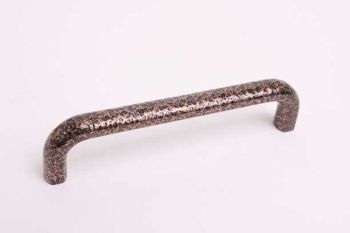 Bow handle for kitchen and furniture brut red copper look 96mm