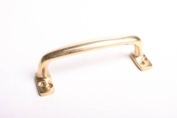 Window handle and furniture handle classic brass polish 120mm