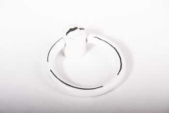 Ring handle antique white 63mm diameter 8mm thick