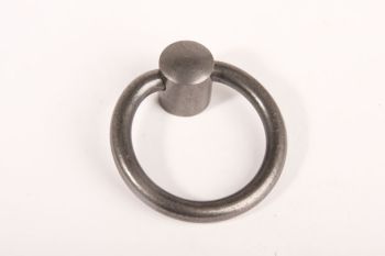 Ring handle metal gray (tin color) 63mm diameter 8mm thick