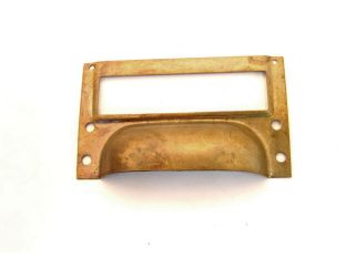 Label handle bronze antique 75mm thin