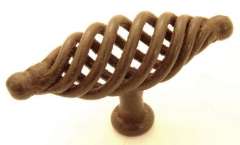 Handle wire knob Rust, black or tin color 85mm