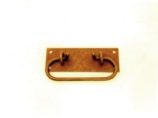 Handle rust with backplate 85mm