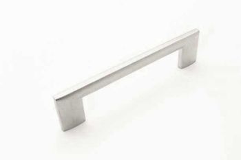 Flat handle matte chrome 128mm