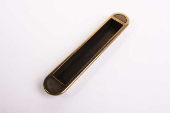 Furniture handle recessed sliding door narrow bronze antique 145mm