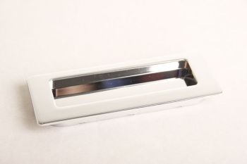 Handle recessed 49x144mm shiny chrome