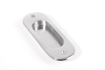 Handle sliding door en suite brushed nickel recess 128mm