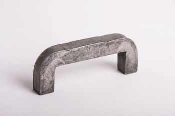 Handle square robust 16mm antique gray 96mm or 128mm rounded