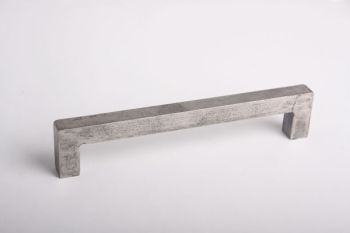 Handle square robust 16mm silver antique 160mm or 192mm