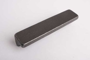 Handle rectangular solid cast iron 96mm tin color or rust