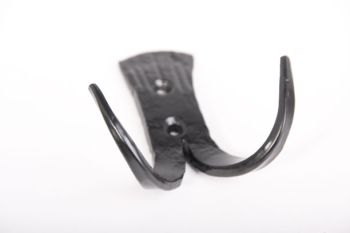 Coat hook forged iron black 65mm