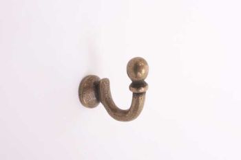 Coat hook or curtain hook for embrasse of curtain bronze antique 35mm