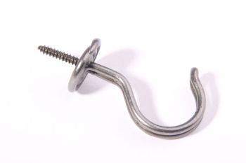 Wire hook/ coat hook metal gray (tin color) 48mm