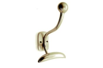 Coat hook matt nickel - coat and hat hook 91mm