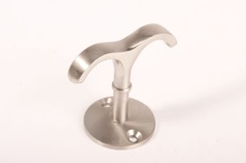 Ceiling hook with double hook 55mm brushed nickel fixed