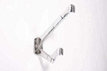 Coat hook Art Deco chrome shiny polished