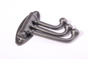 Coat hook/towel hook 76mm metal gray (tin color)