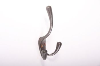 Coat hook with 3 hooks rust or tin color 120mm