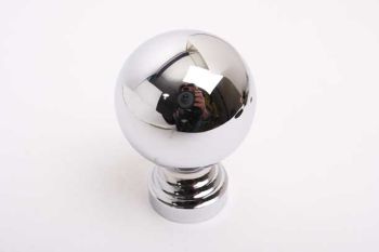 Globe round 60mm shiny chrome