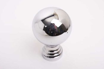 Large sphere round 80mm with base shiny chrome
