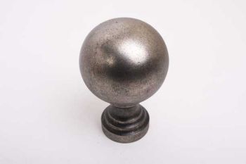 Large sphere round 80mm with base silver antique