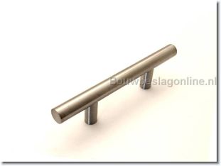 Rod handle solid stainless steel 128mm - drill size 64mm