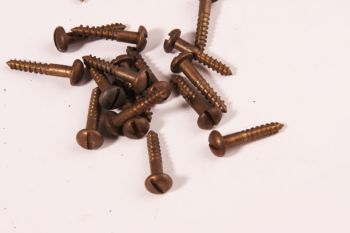 Screws round head 3.0 x 16mm bronze antique slot 100 pieces