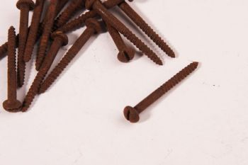 Screws round head 3.0 x 30mm rust slot 100 pcs.